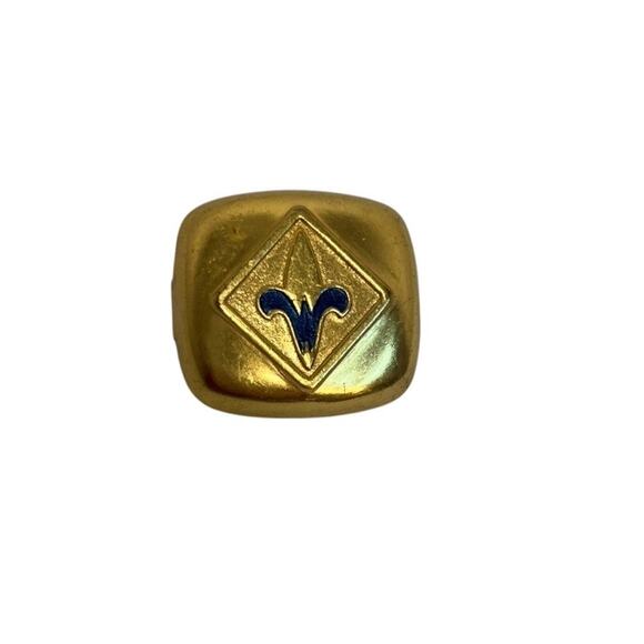 Vintage Gold Brass Boy Scout Neck Scarf Tie Slide Bolo Holder Cub Scouts - Picture 1 of 5